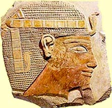  Relief from Mentuhotep's temple at Deir el Bahri showing the king wearing a short wig 